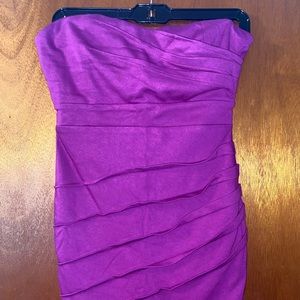 Purple Forever 21 Strapless Bodycon Dress Size L